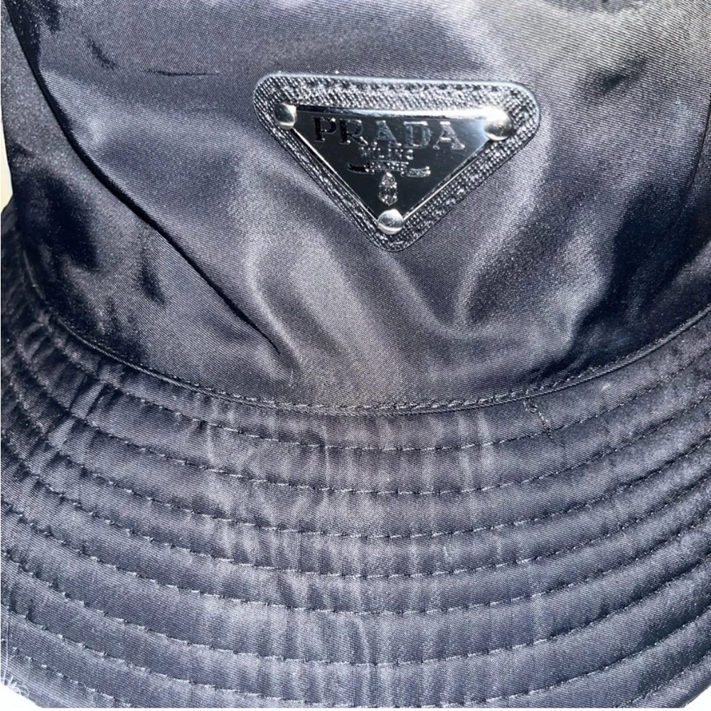 Prada Black Bucket Hat with Water-Resistant Fabric. AS IS !! - Picture 2 of 3